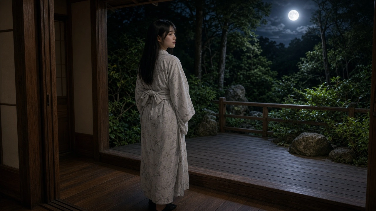 月夜の縁側
