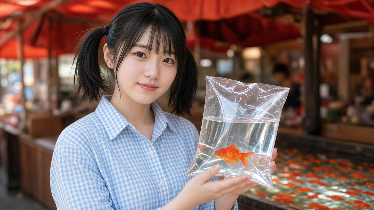 金魚すくいの帰り