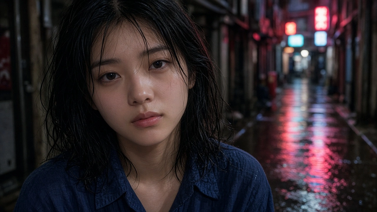 雨上がりの路地