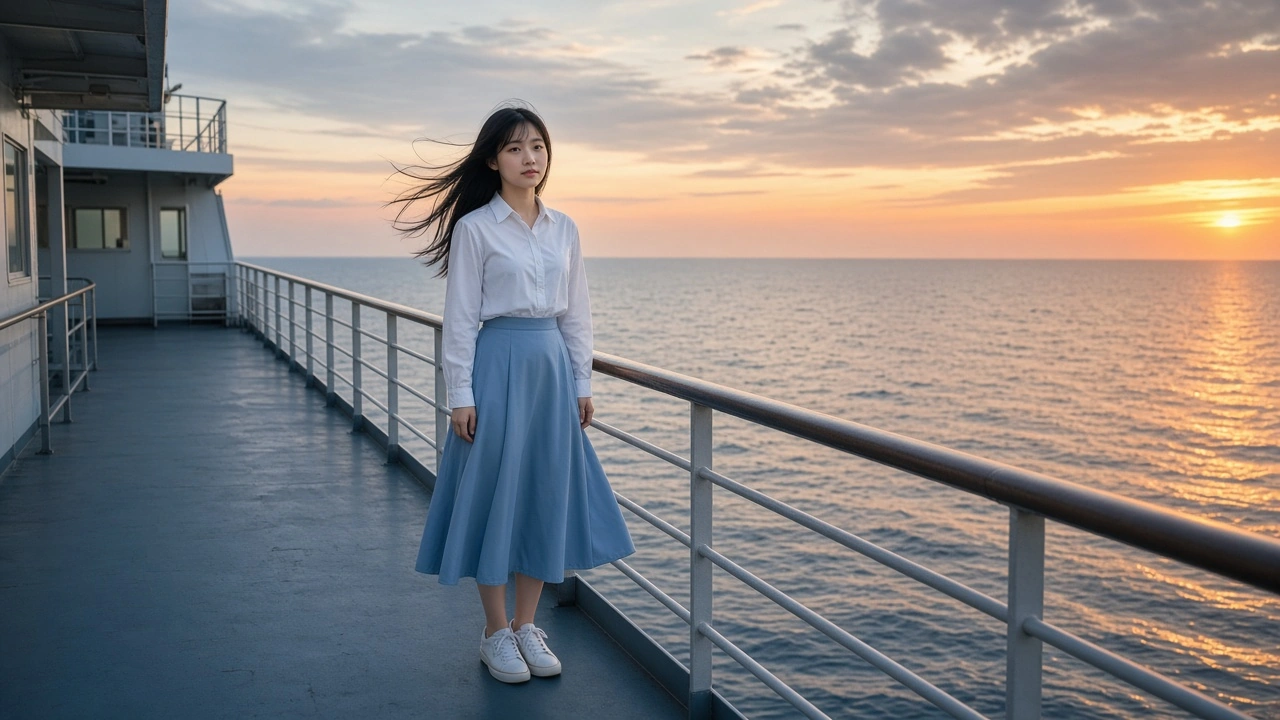 フェリーの甲板