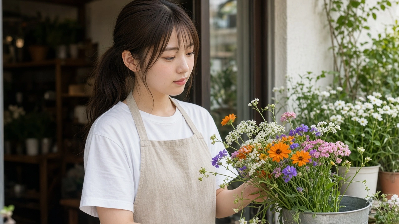 花屋さんの店先