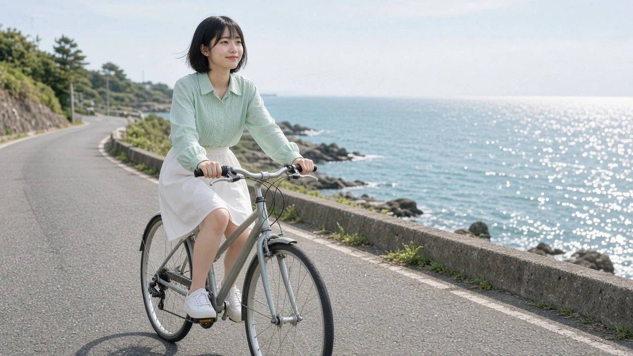 海辺の自転車