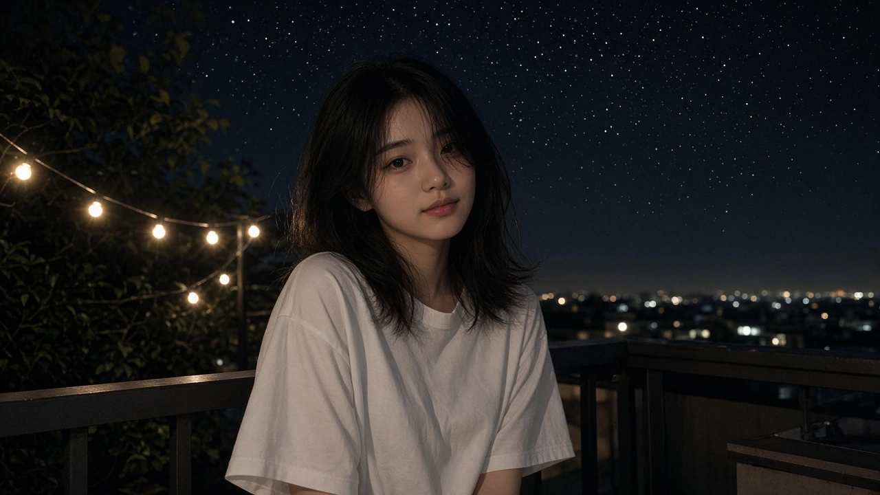 星空のベランダで