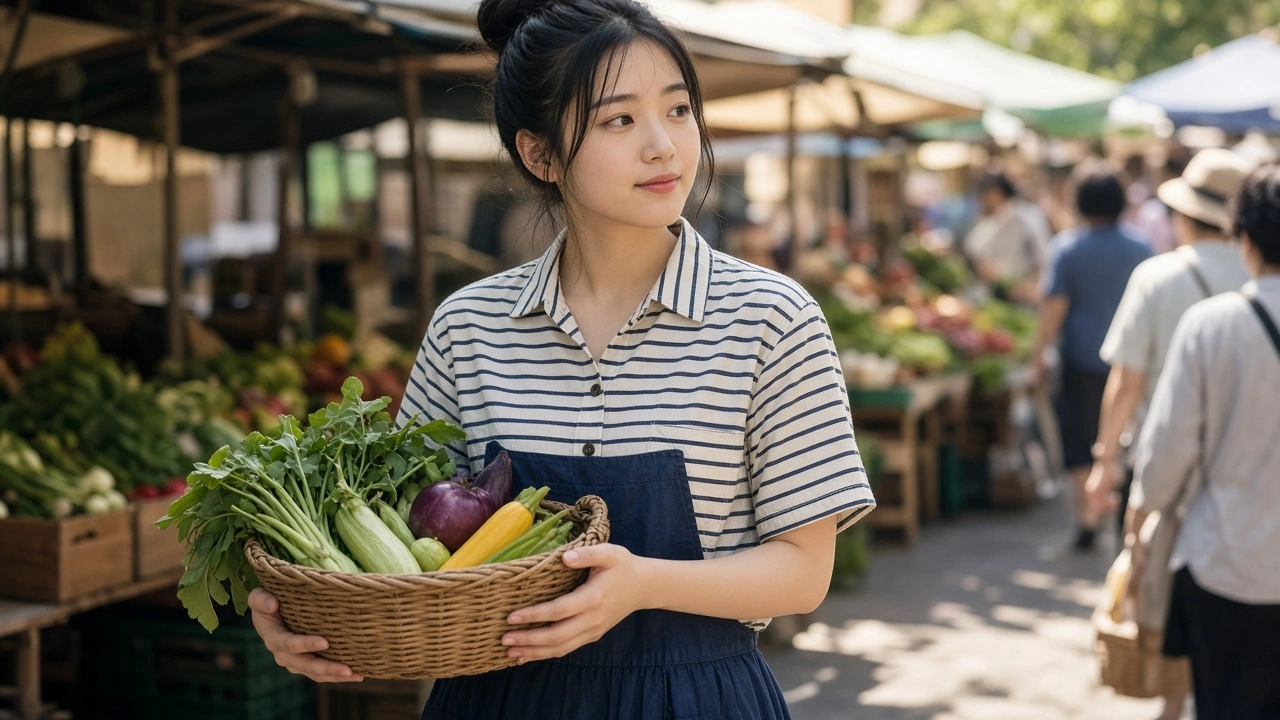 朝市の籠