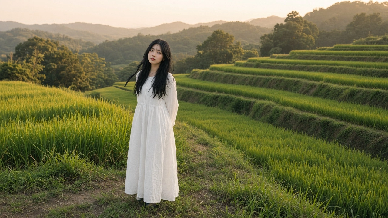 棚田の夕日