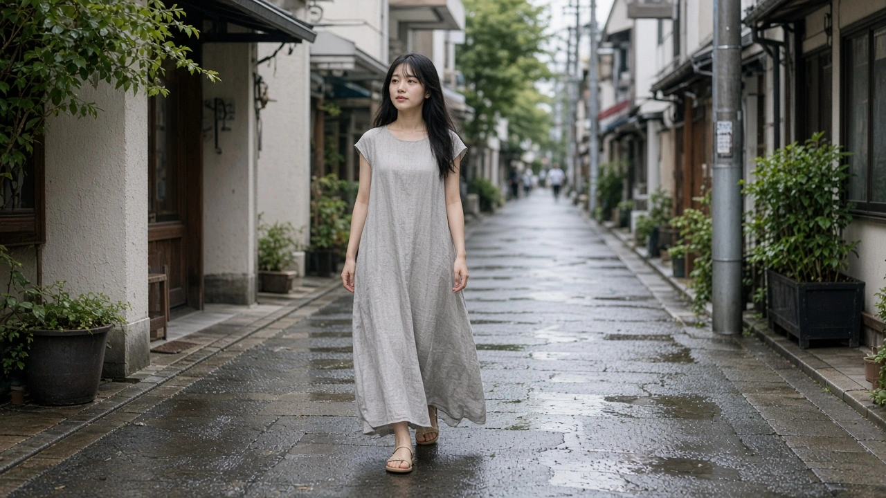 雨上がりの商店街