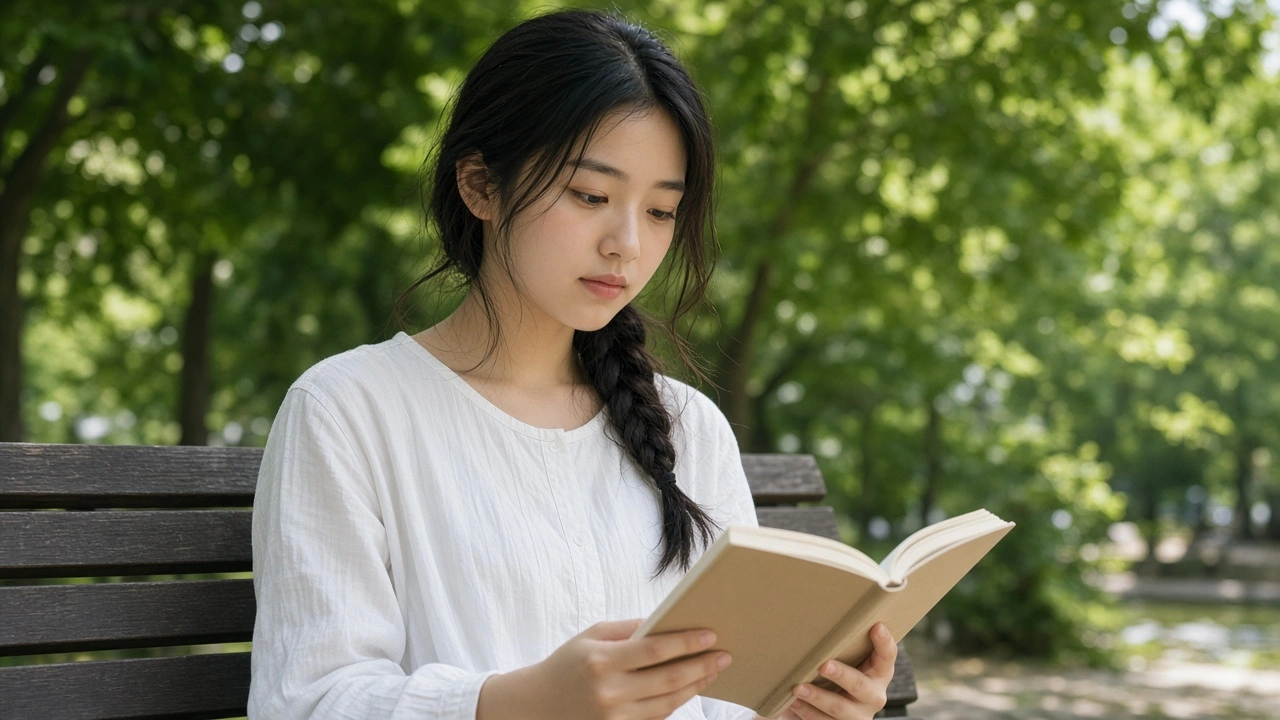 木陰の文庫本