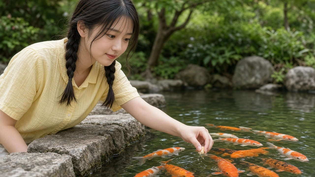 鯉のいる池