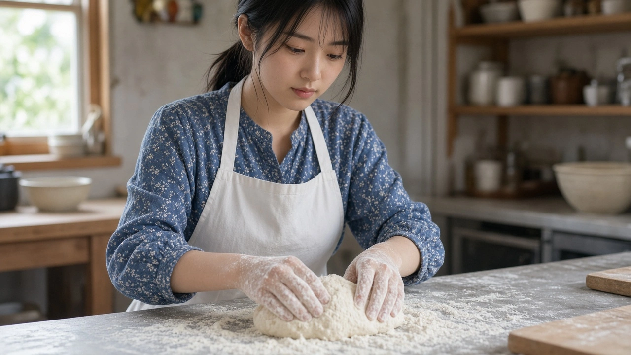 こねる生地