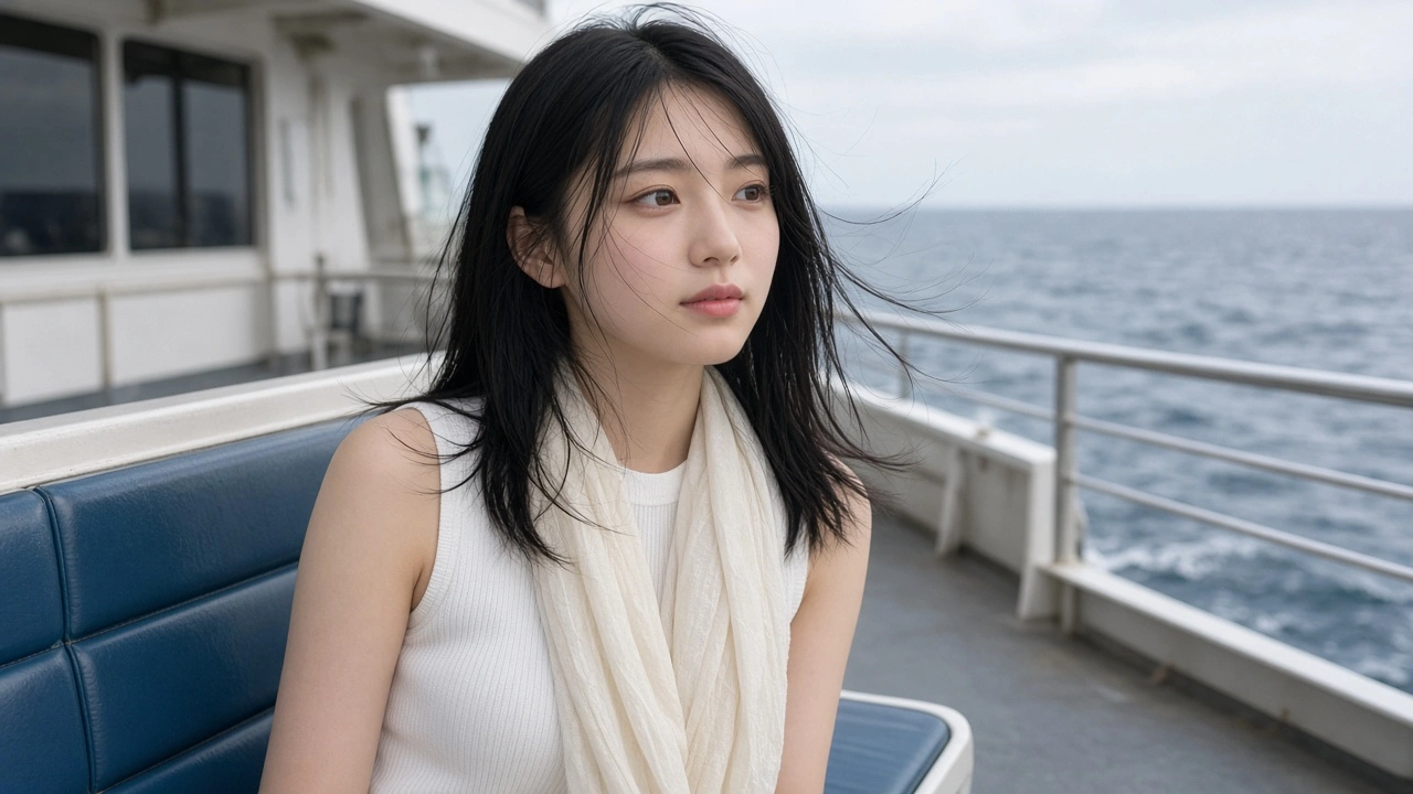 フェリーのベンチ