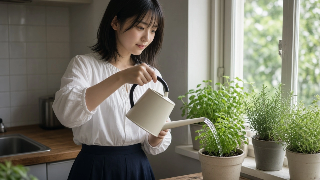窓辺のハーブ