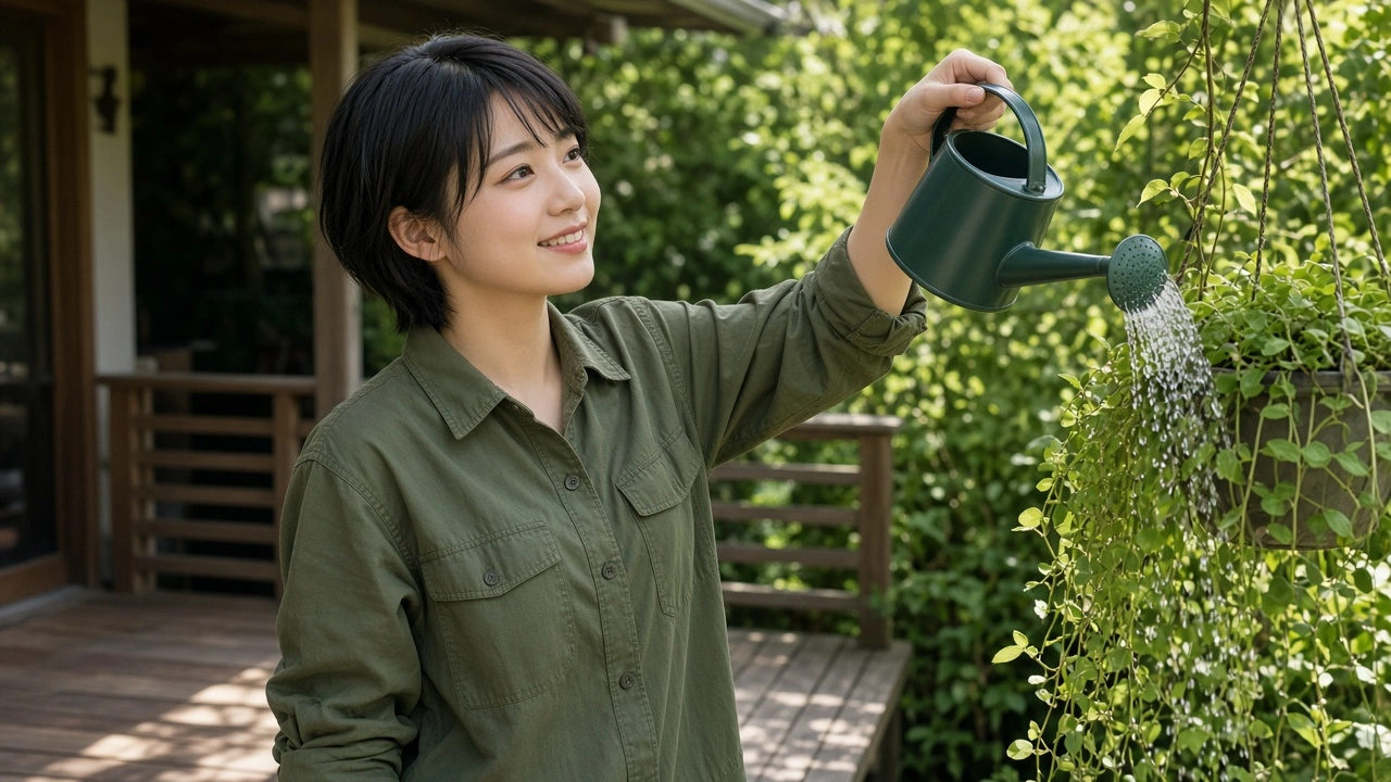 デッキのハンギング
