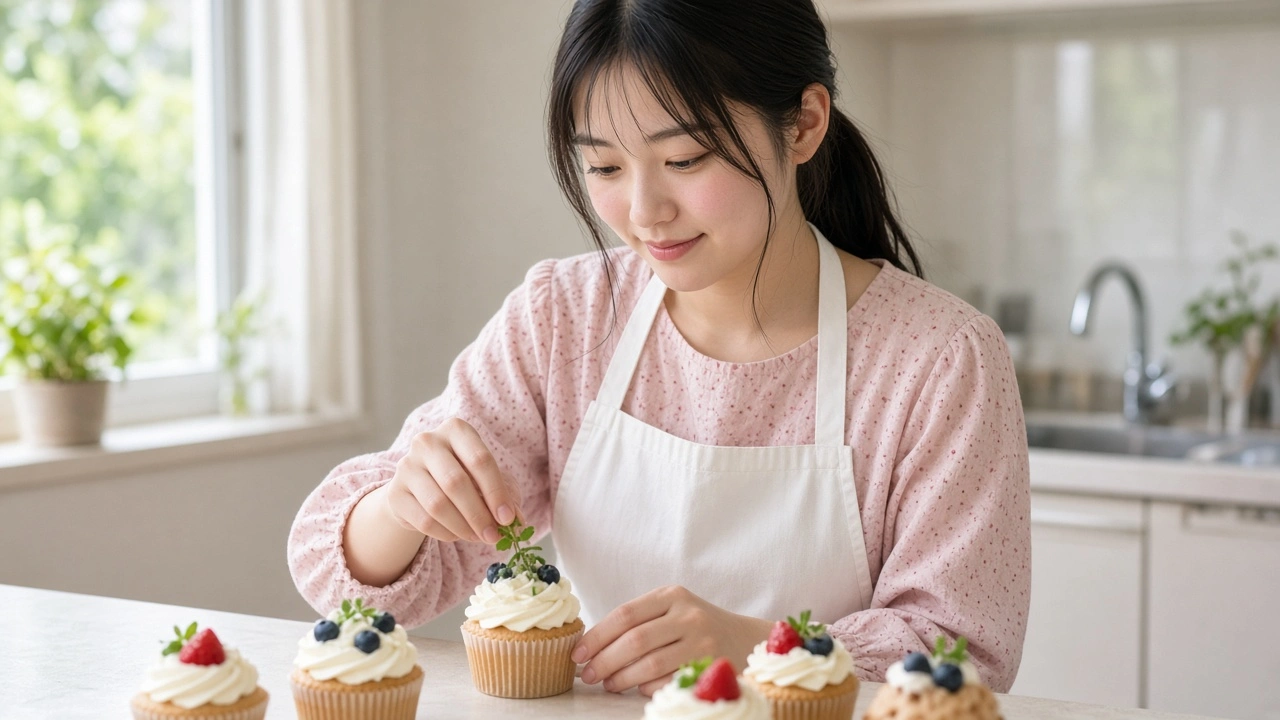 カップケーキの作業台