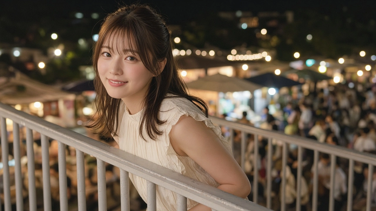 夜市の橋の手すり