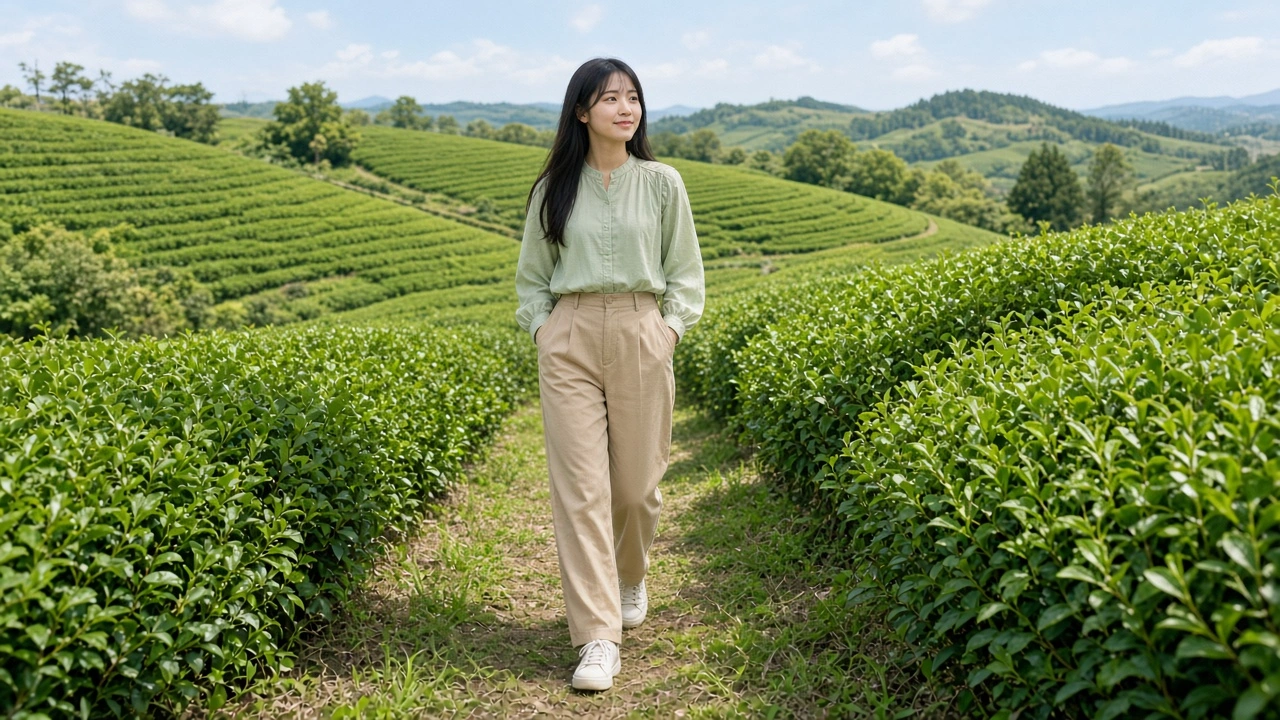 茶畑の小道