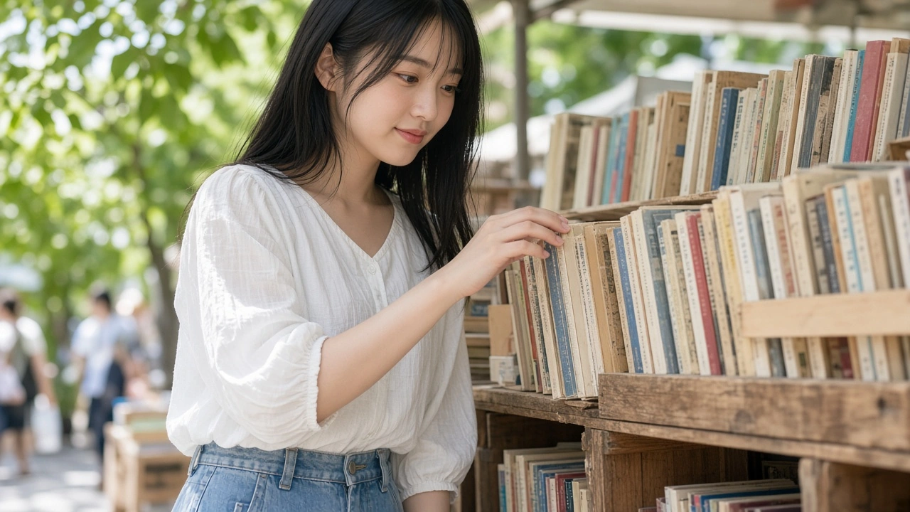 古本市の屋台
