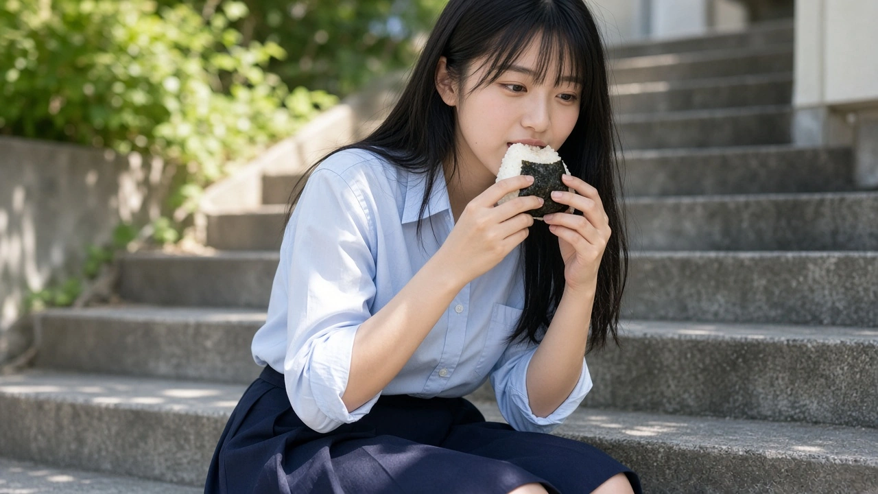 校門のおにぎり